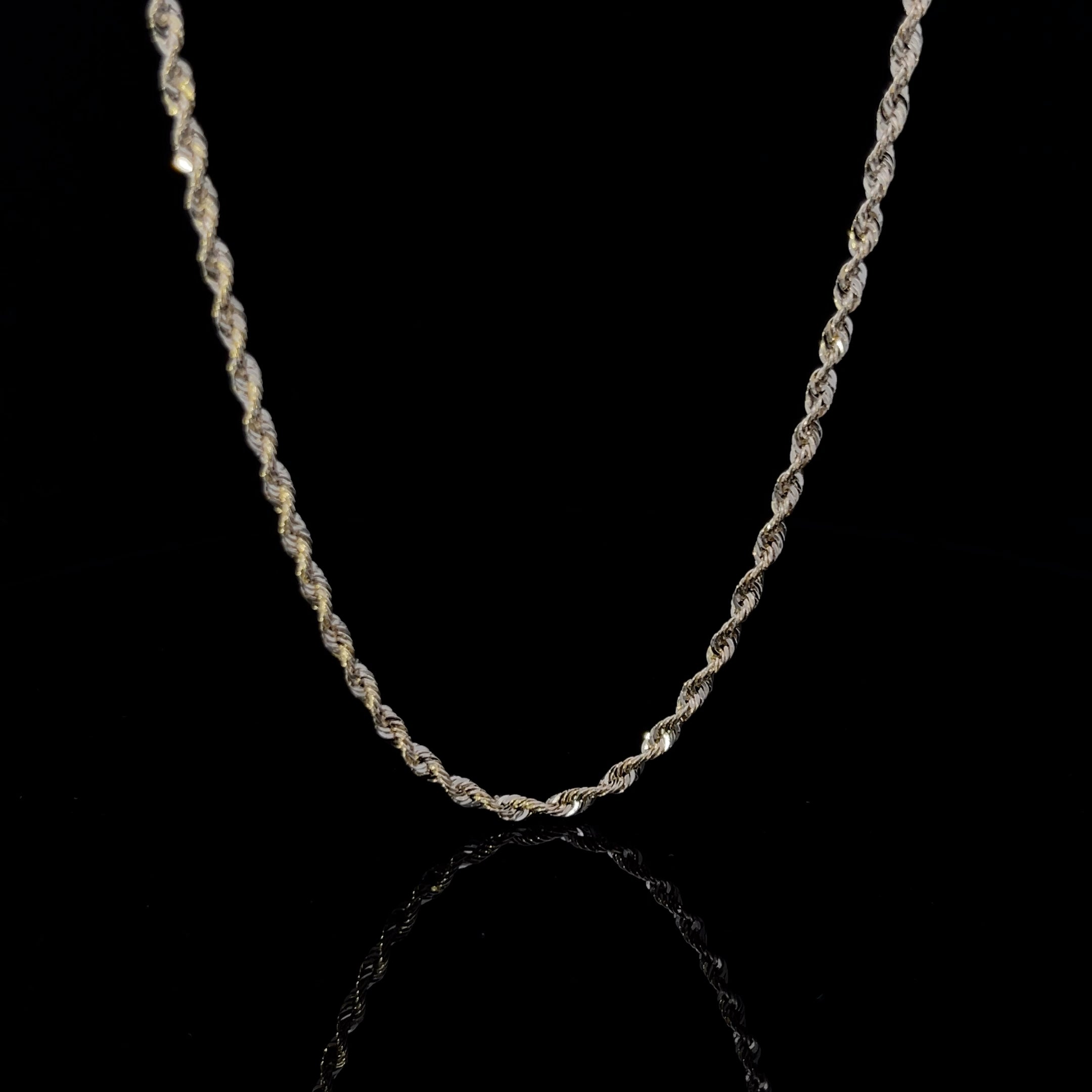 10kt 2mm Rope Chain Hollow